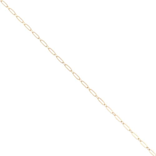 Cadena eslabón forçat rectangular espejo 2.6 mm de Chapado de Oro 3 micras x50 cm