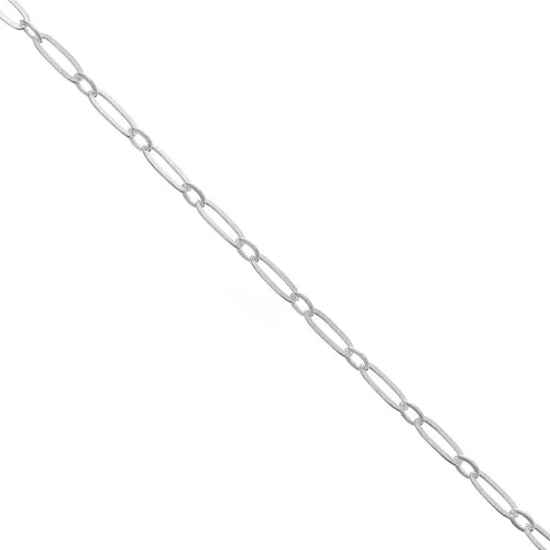 Cadena eslabón forçat rectangular espejo 2.6 mm de Plata 925 x50 cm