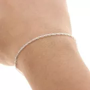 Cadena eslabón trenza 1.1 mm de Plata 925 x50 cm