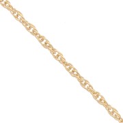 Cadena eslabón trenza 1.1 mm de Chapado de Oro x50 cm