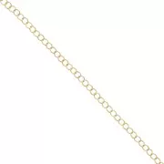 Cadena eslabón forçat redonda lapidada 2.9 mm de Chapado de Oro x50 cm