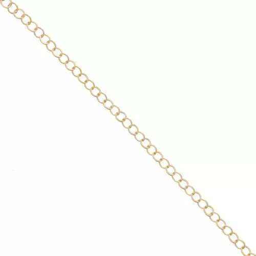 Cadena eslabón forçat redonda lapidada 2.9 mm de Chapado de Oro x50 cm