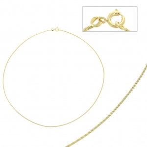 Gargantilla eslabón serpentina 1.2 mm Chapado de Oro 3 micras x42cm