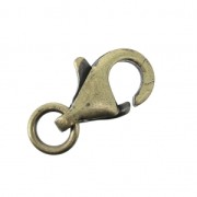 Cierre mosquetón con anilla abierta  11 mm Bronce x1