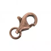 Cierre mosquetón con anilla abierta 11 mm Cobre envejecido x1