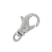 Cierre mosquetón con anilla giratorio 14 mm Rodiado x1