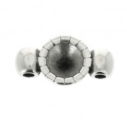 Entrepieza 2 anillas para cabuchón o strass 5 mm Chapado Plateado envejecido x1|raw }}