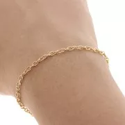 Cadena eslabón ovalado 2,5 mm Dorado x1m