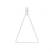 Base pendientes rombo triangular dos anillas 25x40 mm Chapado en plata fina x2