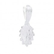 Enganche colgante para pegar forma de hoja 25 mm Chapado en plata fina x1|raw }}