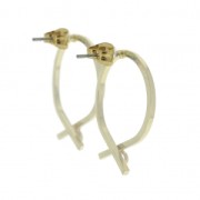 Pendientes redondos efecto nudo a decorar con anilla de latón 22 mm dorado x2