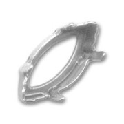 Engaste navette PureCrystal 15x7 mm plateado envejecido