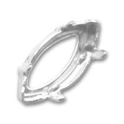 Engaste navette PureCrystal 15x7 mm plateado|raw }}