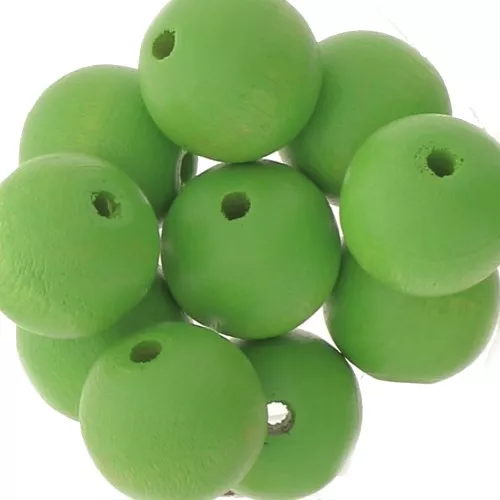 Redondas de madera 15 mm Verde x5