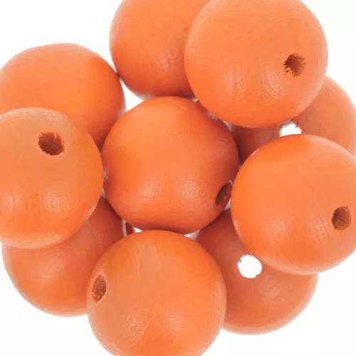 Redondas de madera 15 mm Naranja x5