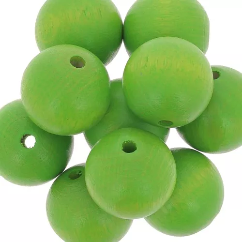 Redonda de madera 20 mm Verde x5
