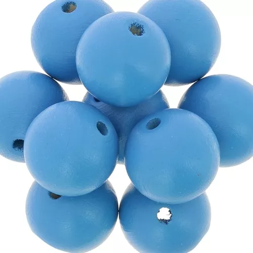 Redonda de madera 20 mm Turquoise x5