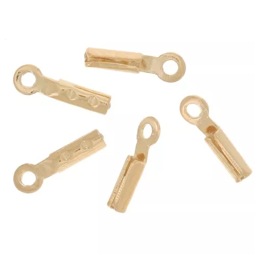 Mini terminal 0,6 mm Dorado con oro fino x10