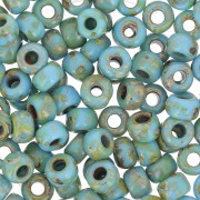 Rocalla Miyuki 6/0 4514 - Opaque Turquoise Blue Picasso x8g