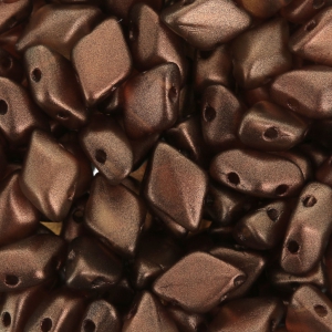 Cuentas de cristal Gemduo 2 agujeros 8x5 mm Halo Tangerine x10g