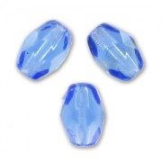 Cuenta con forma de oliva facetada, 6 x 4 mm - Sapphire x25