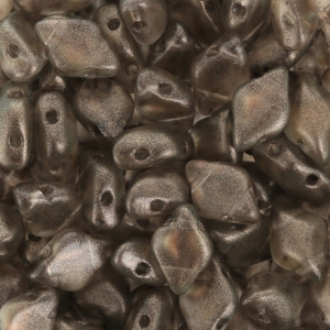 Cuentas de cristal Gemduo 2 agujeros 8x5 mm Halo Champagne x10g