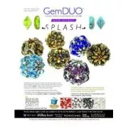 Cuentas de cristal Gemduo 2 agujeros 8x5 mm Halo Champagne x10g