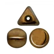 Cuentas de vidrio Ilos® par Puca® 5x5 mm Dark Gold Bronze x10g