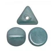 Cuentas de vidrio Ilos® par Puca® 5x5 mm Opaque Blue Ceramic Look x10g