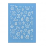 Silk Screen Moiko para arcilla polimérica 74x105 mm - Motivo Cactus 10.49