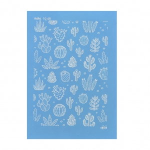 Silk Screen Moiko para arcilla polimérica 74x105 mm - Motivo Cactus 10.49
