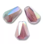 Cuentas en forma de pera facetadas de 7x5 mm - Amatista clara AB x25