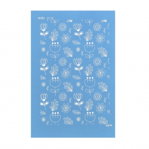 Silk Screen Moiko para arcilla polimérica 74x105 mm - Motivo Floral 10.32