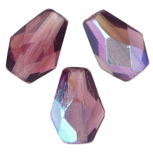 Peras facetadas 7x5 mm Amethyst AB x25