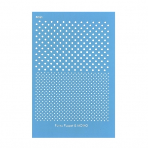 Silk Screen Moiko para arcilla polimérica 74x105 mm - Lunares design Fancy Puppet