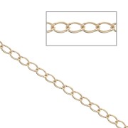 Cadena malla Rombo 1.1 mm Gold filled Rosa x 1m