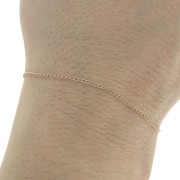 Cadena malla Rombo 1.1 mm Gold filled Rosa x 1m