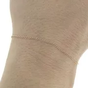 Cadena malla Rombo 1.1 mm Gold filled Rosa x 1m