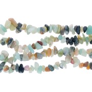 Cuentas de chips 8 - 11 mm Amazonite x75 cm