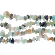 Perles chips 8 - 11 mm en pierre gemme  - Amazonite x75cm