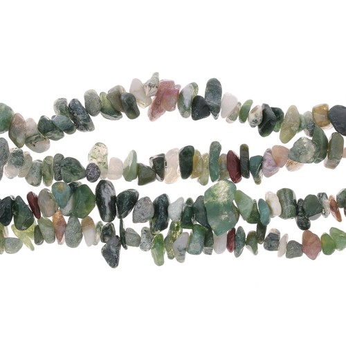 Cuentas de chips 8 - 11 mm de Indian Agate x85 cm