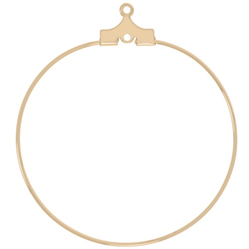 Bases para pendientes - Criollas a decorar 35 mm Dorado con oro fino x2 - Perles & Co