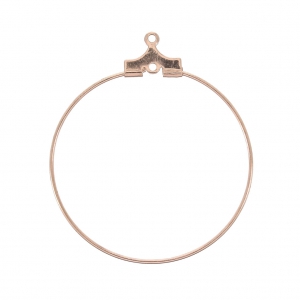 Bases para hacer pendientes - Criollas a decorar 30 mm 1 hueco - Dorado Rosa x2