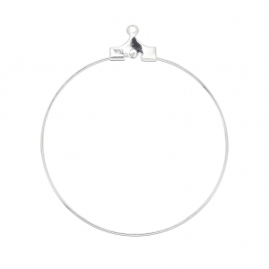 Bases para hacer pendientes - Criollas a decorar 35 mm - 1 hueco - Chapado en plata fina x2