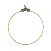 Bases para hacer pendientes - Criollas a decorar 35 mm - 1 hueco - Bronce x2