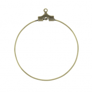 Bases para hacer pendientes - Criollas a decorar 35 mm - 1 hueco - Bronce x2