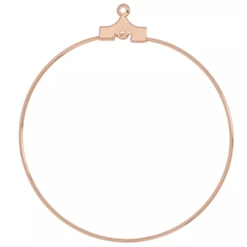 Bases hacer pendientes - Criollas a decorar 40 mm - 1 hueco - Dorado Rosa x2