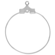 Bases para hacer pendientes - Criollas a decorar 25 mm -1 hueco - Chapado en plata fina x2|raw }}