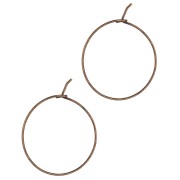 Pendientes de aro para decorar de 25 mm - Hilo de 0,7 mm - Bronce x2