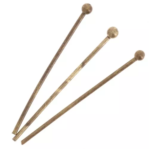 Clavos de cabeza esférica 27x0,8mm bronce x25